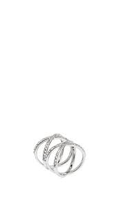 alex mika stacked x ring in white gold