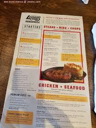 menu of logans roadhouse