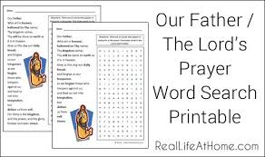 the lord s prayer word search printable