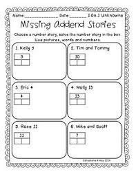 This sheets has word problems with 3 addends. Cc Math Word Problems March Edition Missing Addends Word Problems Math Word Problems Math Words