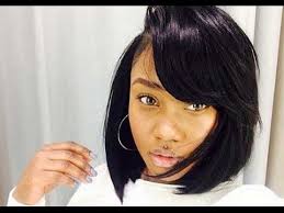 With the assistance of hair styling tool, you can make soft curls at the end of the locks. Short Bob Hairstyle Black Women Youtube
