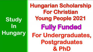 Hungary Scholarship Program for Christian Young People 2022