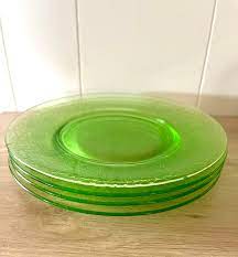 Green Uranium Vaseline Depression Glass