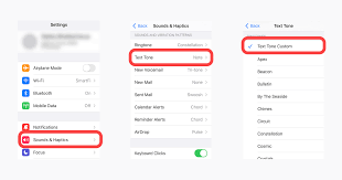 how to set custom text tone for iphone