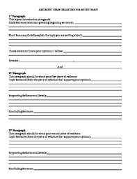 FREE Persuasive Opinion Writing Graphic Organizer Printable  Students can  use this planner to map out their persuasive essay 