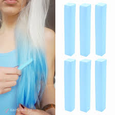 How to dye your hair blue for guys. Best Light Blue Hair Dye Set Celestine 6 Light Blue Hair Chalks Best Baby Blue Hairchalk Kit Light Blue Hair Light Blue Hair Dye Teal Hair Dye