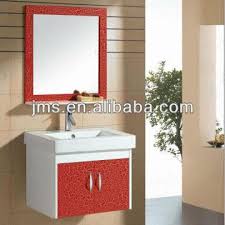 This may be the first of its kind. Hot Red Bathroom Pvc Cabinet Moden Wall Hanging Vanity Global Sources
