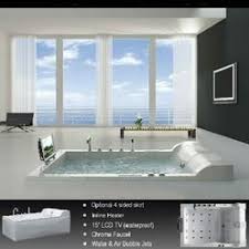 A jetted hot tub is a large tub or small pool which is full of heated water. Pin On Bath Tubs