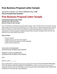 proposal letter 66 exles format