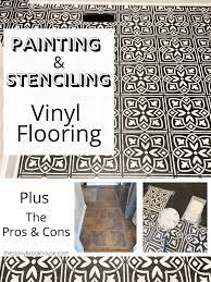 painting stenciling vinyl flooring