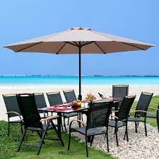 Steel Market Round Patio Umbrella