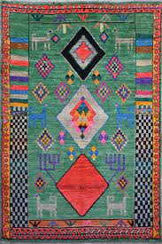 afghan folk art rug family woven on