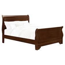 Traditional Wood Queen Sleigh Bed
