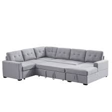 clihome sleeper sectional sofa with
