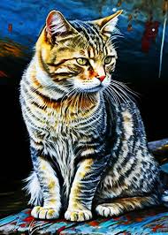 Wall Art Print Paint Cat Europosters