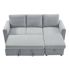 clihome pull out sofa bed modern light