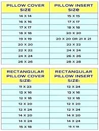 My Pillow Size Chart Muhlis Co