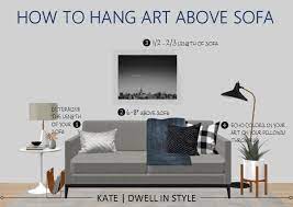 art above couch sofa layout