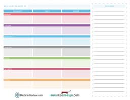 3 Free Weekly Meal Planner Worksheets To Organize Healthy Homemade Food