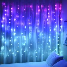 Beccobeat Curtain Lights Hanging Fairy Lights For Girls Bedroom Wall Tapestry Unicorn Mermaid Trippy Room Decor 160 Led Cascading Aesthetic Pink Blue Purple