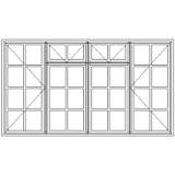 ND22 Small Pane | 2 Side Openers With Two Fixed Middle Panes ...