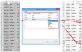 how to autosum multiple rows columns