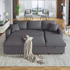 seats reversible sectional sofa bed