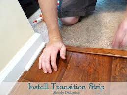 installing transition strips in a
