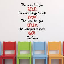 dr seuss wall decal quote the more that