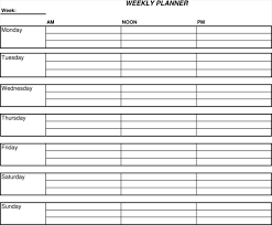 Week Schedule Template Word Under Fontanacountryinn Com