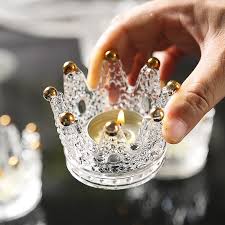 Crown Glass Candle Holders Votive