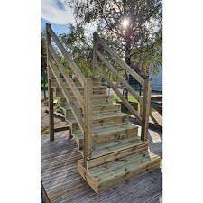 outdoor handrail wood 8 steps for deck
