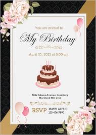 free birthday invitation card templates