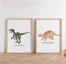 Dinosaur Wall Art Set Of 11 Prints