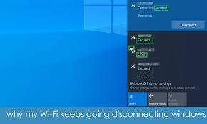 why my wifi keeps going disconnecting