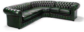 Green Chesterfield Corner Sofa By