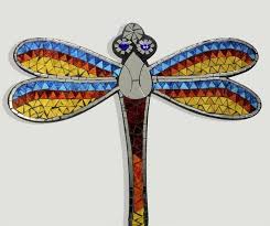 Mosaic Mirror Dragonfly Holistic