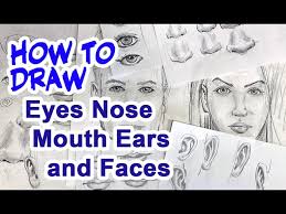 to draw eyes nose mouth lips