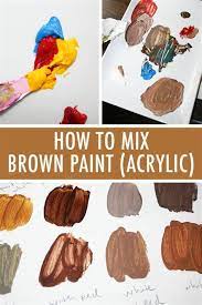 mixing acrylic paint colors to make