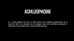Achluophobie - YouTube