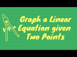 Graph A Linear Equation Given Any Two