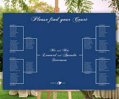 Sport Themed Wedding Seating Chart Tournament Brackets