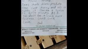 finds heartwarming note nine years