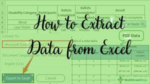 how to extract data from excel