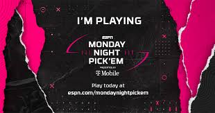 Our staff reveals how they're betting sunday's games, including picks against the spread and over/unders. Espn Monday Night Pick Em Make Picks