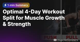 optimal 4 day workout split for muscle