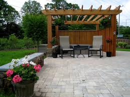 Paver Patio With Building Stone Seating