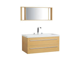 Dimensions (l x w x h inches): Floating Bathroom Vanity Set Light Wood Barcelona Beliani De