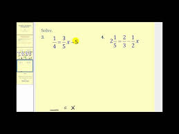 Two Step Equations Involving Fractions