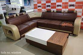 sofa l shape design leather fabric
